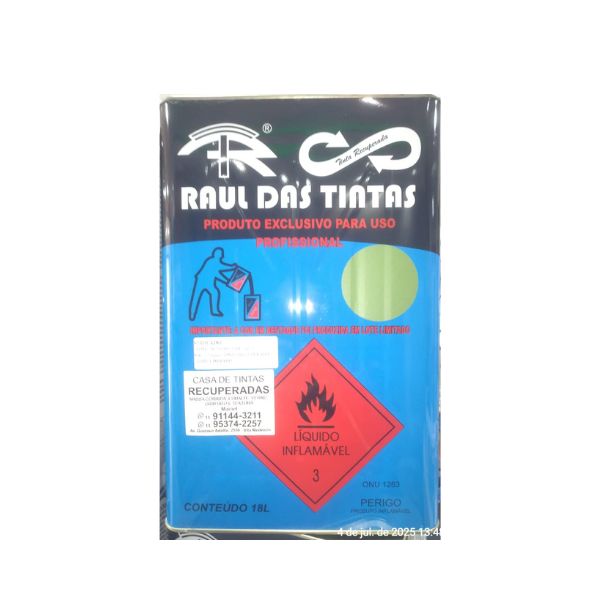 VERDE KIWI TINTA ESMALTE RECUPERADA RAUL18 L.