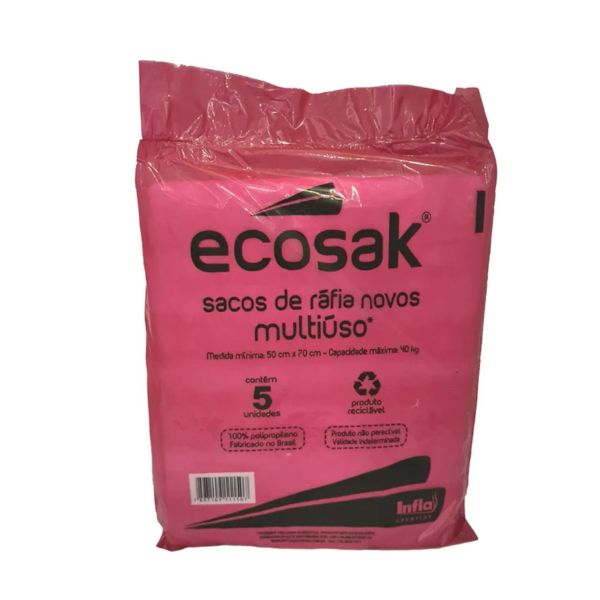 SACOS PARA ENTULHO RÁFIA NOVOS MULTIUSO ECOSAK 5 UNID.