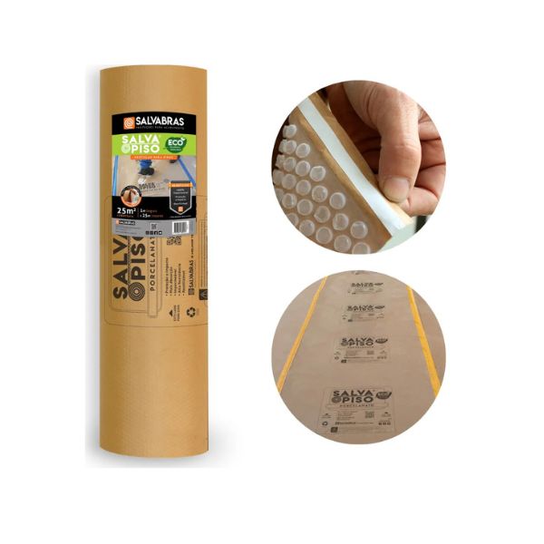 ROLO SALVA PISO PROTETOR COM BOLHA 1M.LARG.X25 M.LINEARES SALVABRAS PORCELANATO
