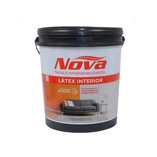 TINTA ACRÍLICA LÁTEX INTERNA BRANCA ANTIMOFO NOVA TINTAS